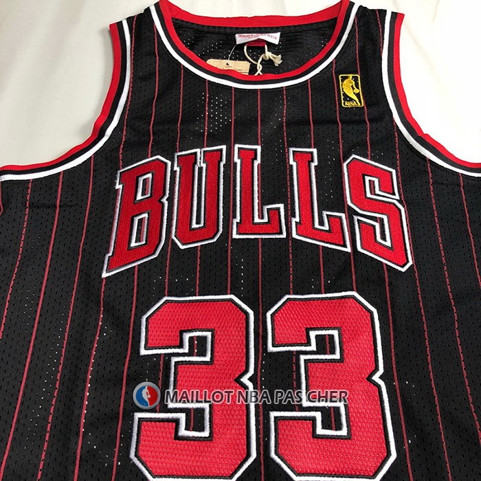 Maillot Chicago Bulls Scottie Pippen NO 33 Mitchell & Ness 1996-97 Noir